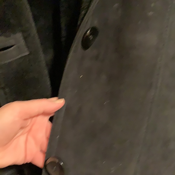 Aston (NY) black genuine shearling sheepskin car coat - Picture 5 of 6